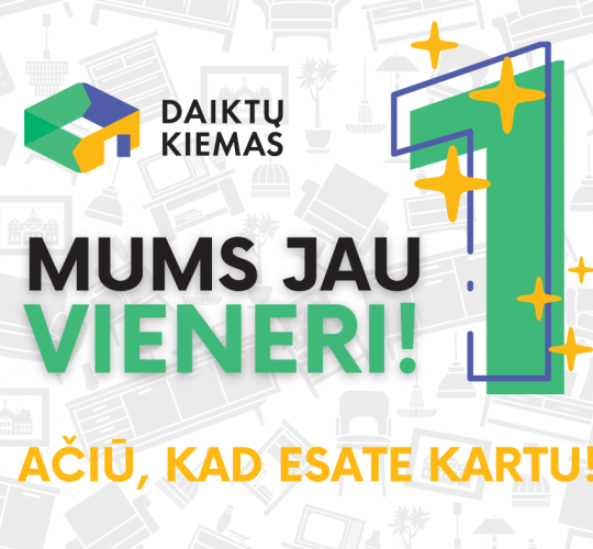 Dalijimosi daiktais stotelių tinklui „Daiktų kiemas“ – vieneri!   
